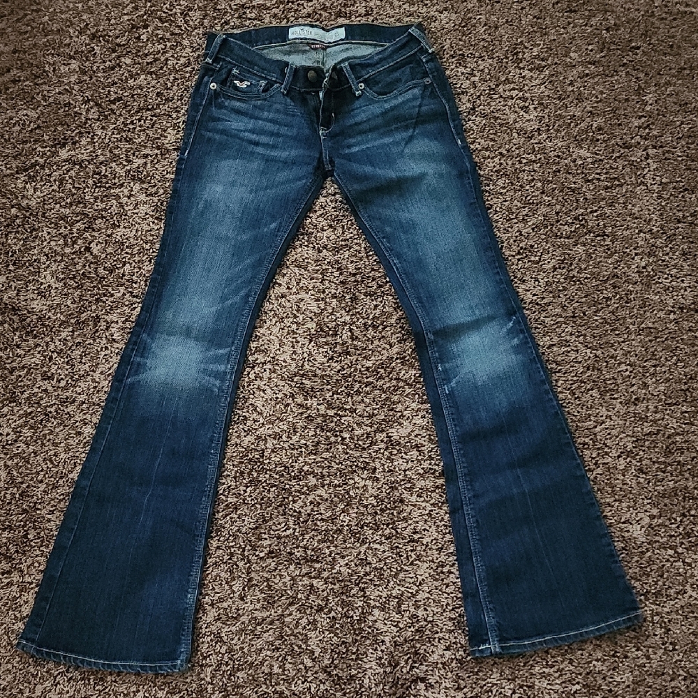 Hollister Blue Flare Wide Leg Jeans